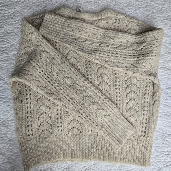 Heartloom Grenier Pointelle Wool Blend Cardigan - Picture 12 of 16